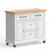 Kitchen Cart with Locking Casters - No Tool Assembly