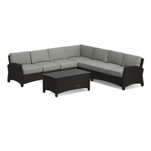 Alvory 6-Piece Rattan Sectional w/ Rectangular Coffee Table