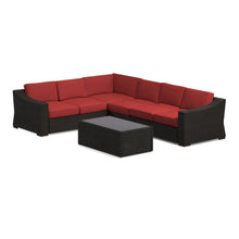 Portland 5-Piece Rattan Sectional w/ Rectangular Coffee Table