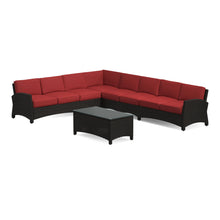 Alvory 7-Piece Rattan Sectional w/ Rectangular Coffee Table