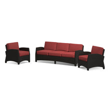Alvory 3-Piece Rattan Sofa and Arm Chair Set