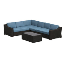 Portland 5-Piece Rattan Sectional w/ Rectangular Coffee Table