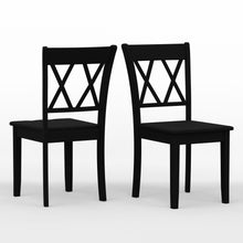 Double X-Back Solid Wood Dining Chair (Set of 2)