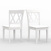 Double X-Back Solid Wood Dining Chair (Set of 2)