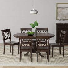 Oval Butterfly Leaf Solid Wood Table Dining Set with Double X-Back Chairs