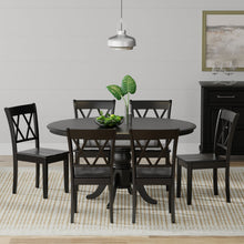 Oval Butterfly Leaf Solid Wood Table Dining Set with Double X-Back Chairs