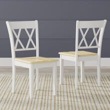 Oval Butterfly Leaf Solid Wood Table Dining Set with Double X-Back Chairs