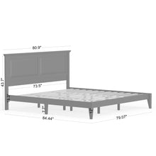 Cottage Style Wood Platform Bed