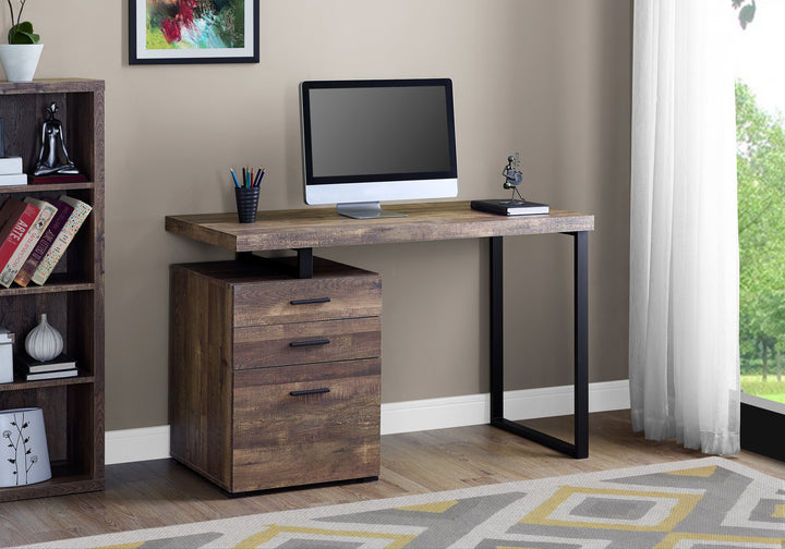 Computer Desk with File Cabinet - Left or Right Set- Up - 48