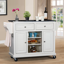 Kitchen Cart with Locking Casters - No Tool Assembly