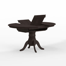 Single Pedestal Butterfly Leaf Solid Wood Dining Table w/ Self-Storing Leaf Solid Wood