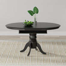 Single Pedestal Butterfly Leaf Solid Wood Dining Table w/ Self-Storing Leaf Solid Wood