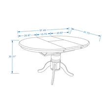 Single Pedestal Butterfly Leaf Solid Wood Dining Table w/ Self-Storing Leaf Solid Wood