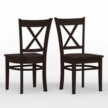 Cross Back Solid Wood Dining Chair (Set of 2)