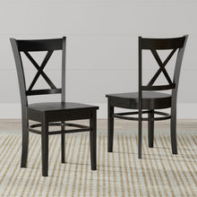 Cross Back Solid Wood Dining Chair (Set of 2)