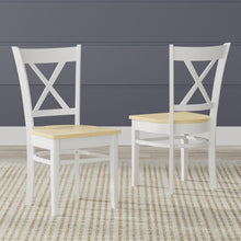 Cross Back Solid Wood Dining Chair (Set of 2)