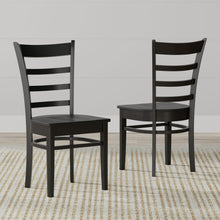 Slat Back Solid Wood Dining Chair (Set of 2)