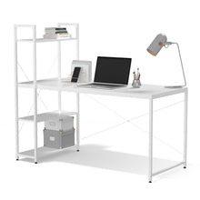 Ames Reversible Gaming Computer Desk with Adjustable Shelves, Home Office Desk, Grommet Cable-Management, Leveler Feet, Easy Assembly