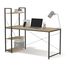 Ames Reversible Gaming Computer Desk with Adjustable Shelves, Home Office Desk, Grommet Cable-Management, Leveler Feet, Easy Assembly