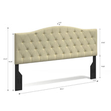 Oros Tufted Camelback Upholstered Headboard