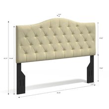 Oros Tufted Camelback Upholstered Headboard