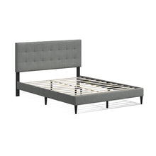 Kaya Upholstered Platform Bed Frame / Buttonless Tufting / Mattress Foundation / Wood Slat Support / No Box Spring Needed / Easy Assembly