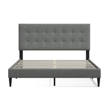 Kaya Upholstered Platform Bed Frame / Buttonless Tufting / Mattress Foundation / Wood Slat Support / No Box Spring Needed / Easy Assembly