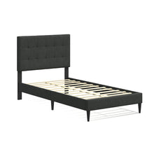 Kaya Upholstered Platform Bed Frame / Buttonless Tufting / Mattress Foundation / Wood Slat Support / No Box Spring Needed / Easy Assembly