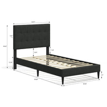 Kaya Upholstered Platform Bed Frame / Buttonless Tufting / Mattress Foundation / Wood Slat Support / No Box Spring Needed / Easy Assembly