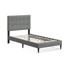 Kaya Upholstered Platform Bed Frame / Buttonless Tufting / Mattress Foundation / Wood Slat Support / No Box Spring Needed / Easy Assembly