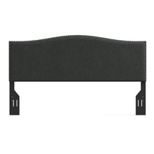 Kameli Nailhead-Trim Camelback Upholstered Headboard