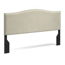 Kameli Nailhead-Trim Camelback Upholstered Headboard