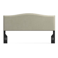 Kameli Nailhead-Trim Camelback Upholstered Headboard