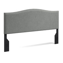 Kameli Nailhead-Trim Camelback Upholstered Headboard