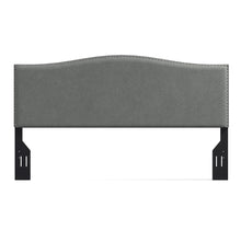 Kameli Nailhead-Trim Camelback Upholstered Headboard