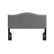 Kameli Nailhead-Trim Camelback Upholstered Headboard