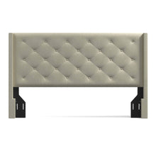 Huppe Button Tufted MCM Wingback Upholstered Headboard