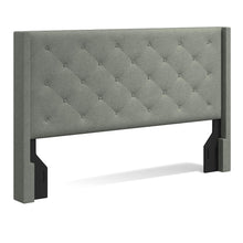 Huppe Button Tufted MCM Wingback Upholstered Headboard