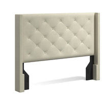 Huppe Button Tufted MCM Wingback Upholstered Headboard