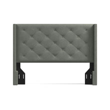 Huppe Button Tufted MCM Wingback Upholstered Headboard