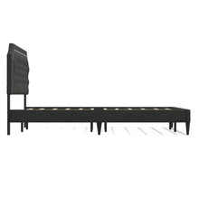 Curta Upholstered Platform Bed / Clipped Nailhead Trim with Button Tufting / Mattress Foundation / No Box Spring / Easy Assembly