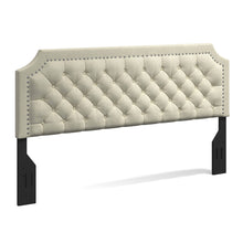 Curta Clipped-Edge Nailhead-Trim Button Tufted Upholstered Headboard