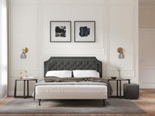 Curta Clipped-Edge Nailhead-Trim Button Tufted Upholstered Headboard