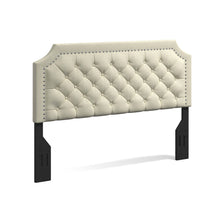 Curta Clipped-Edge Nailhead-Trim Button Tufted Upholstered Headboard