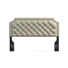 Curta Clipped-Edge Nailhead-Trim Button Tufted Upholstered Headboard