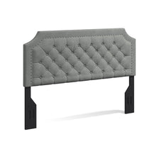 Curta Clipped-Edge Nailhead-Trim Button Tufted Upholstered Headboard