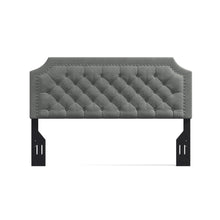 Curta Clipped-Edge Nailhead-Trim Button Tufted Upholstered Headboard